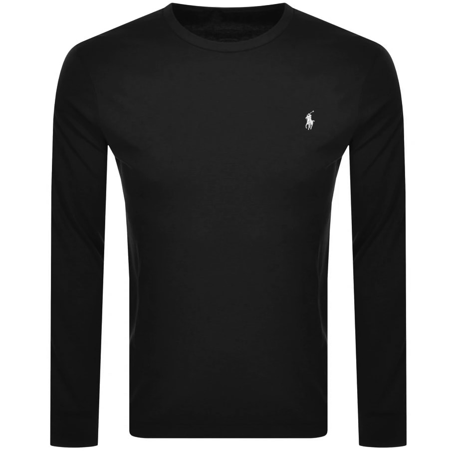 Alternative Image for ProductRalph Lauren Long Sleeved Crew Neck T Shirt Black1